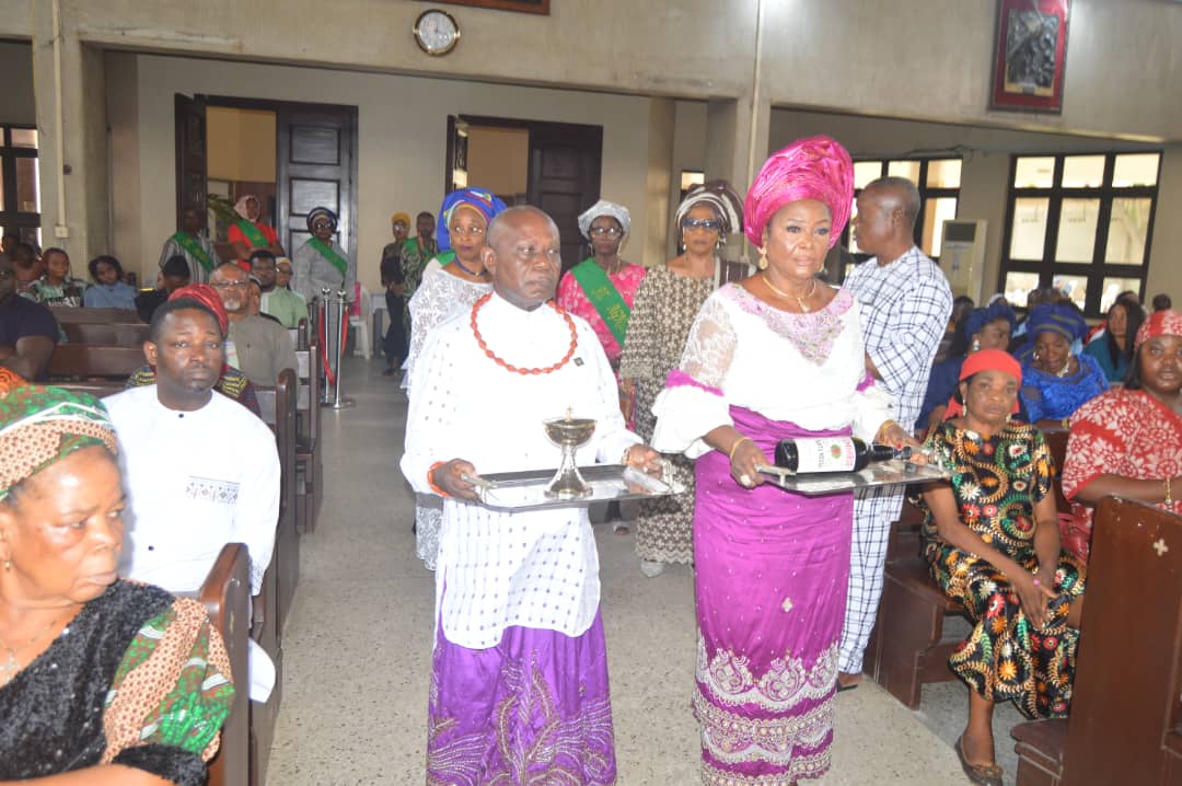 A thanksgiving church service attended by Urhobo Social Club Lagos members