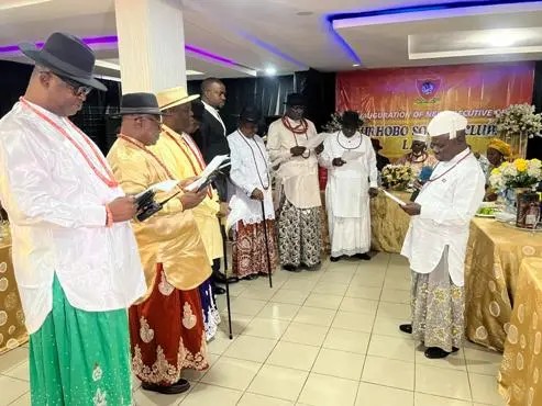 Inauguration of the new Urhobo Social Club Lagos executive